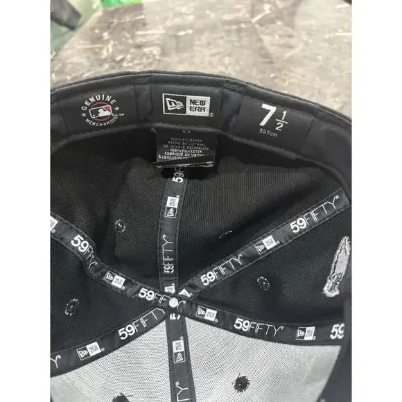 Chicago White Sox New Era custom Patches Fitted Cap Hat 59Fifty Size 7 1/2 - Picture 5 of 5